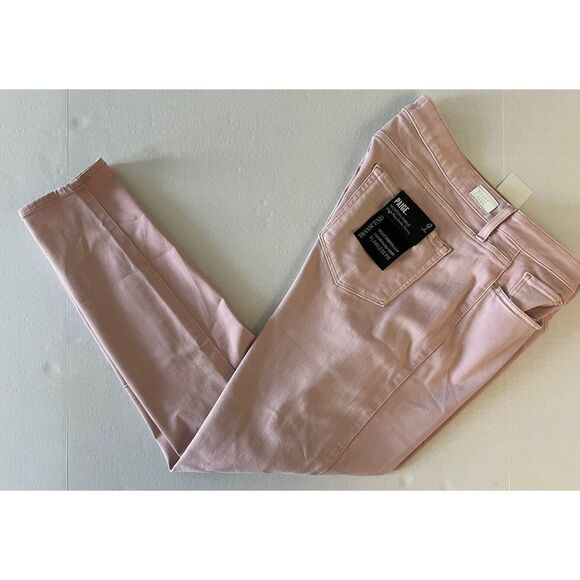 *PAIGE* PINK DENIM WOMEN SZ 33 HOXTON ANKLE STRAIGHT LEG JEANS Made In USA - Picture 6 of 14